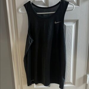 Nike Black Athletic Tank Top with Crew Neck